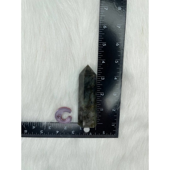 Labradorite Tower Polished Point / Wand Flashy Labradorite - Picture 5 of 5